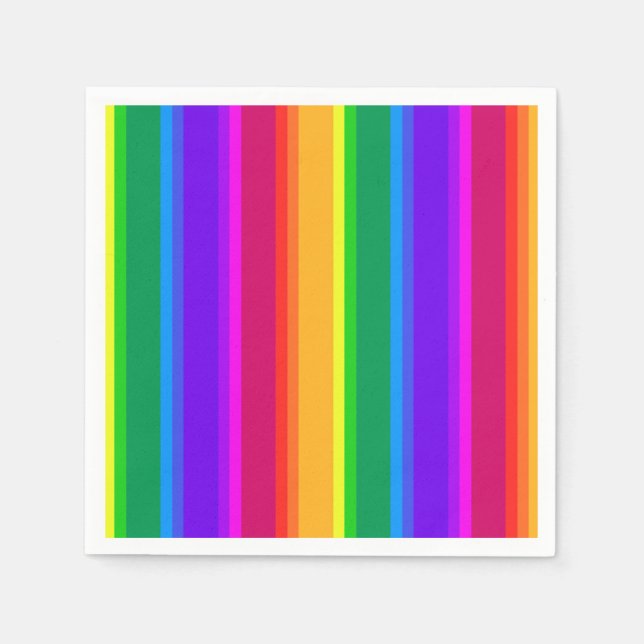 Irregular rainbow stripes napkin (Front)