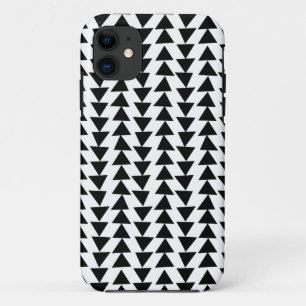 Irregular Triangles - Black on White iPhone 11 Case