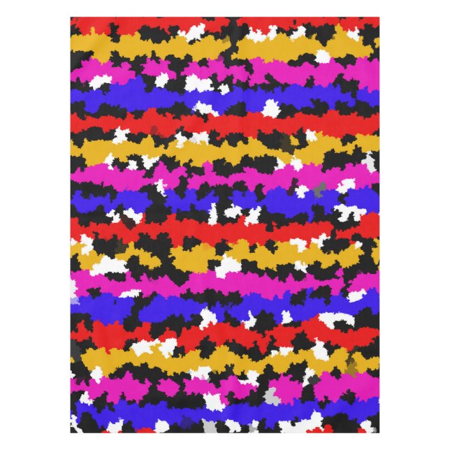 Irregular Urban Abstract Fractal Pattern Design Tablecloth (Front)
