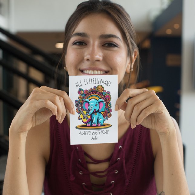 Irrelephant Age: Happy Birthday Jake Thank You Card (Creator Uploaded)