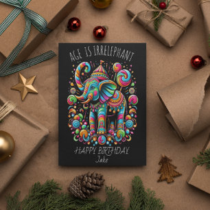 Irrelephant Birthday Wishes for Jake Thank You Card