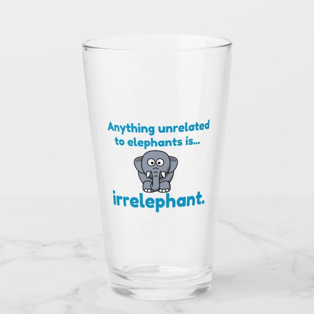Irrelephant elephant glass (Front)