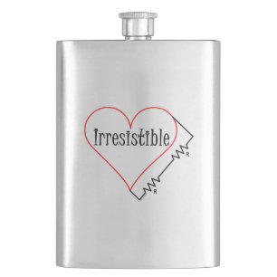 Irresistible Electrical Heart Hip Flask