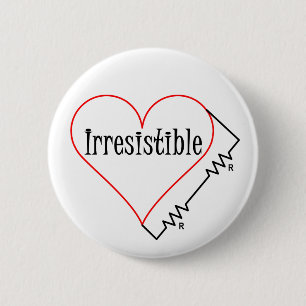 Irresistible Heart 6 Cm Round Badge