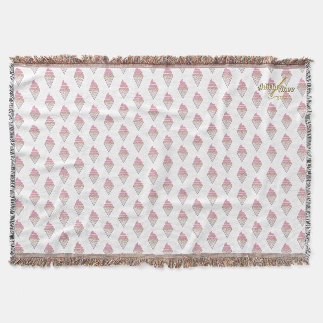 Irresistible Ice Cream Decorative Throw  (Front)
