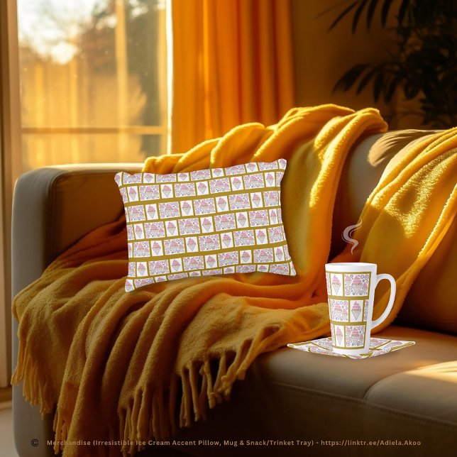 Irresistible Ice Cream Liquorice n Caramel  Latte Mug (Irresistible Ice Cream Liquorice & Caramel Accent Pillow, Mug & Snack/Trinket Tray. Love it? GET it!)