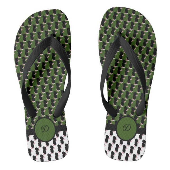Irresistible Ice Cream Melted Macha Sprinkles  Flip Flops (Footbed)