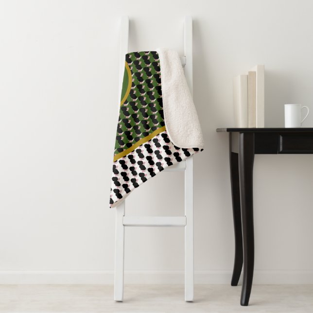 Irresistible Ice Cream Melted Macha Sprinkles Sherpa Blanket (In Situ)