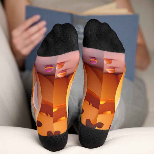 Irresistible Pumpkin Socks – Cute Halloween Magic (Bottom)