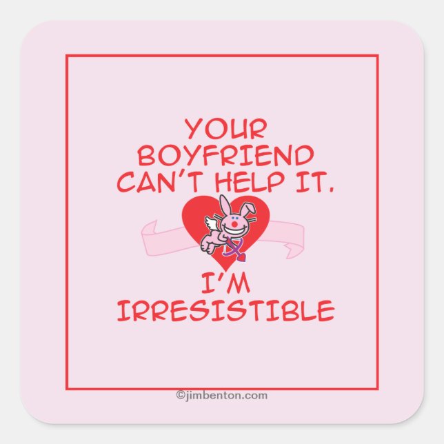 Irresistible Square Sticker (Front)