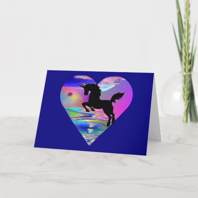 Irresistible Utherworld Unicorn Art Greeting Card (Front)