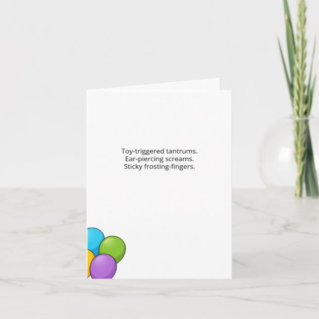 Irreverent Kids Birthday Party Tantrum Fun Invitation (Front)