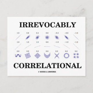 Irrevocably Correlational (Correlation Statistics) Postcard