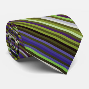 Irridicent Multicolored Stripes Tie