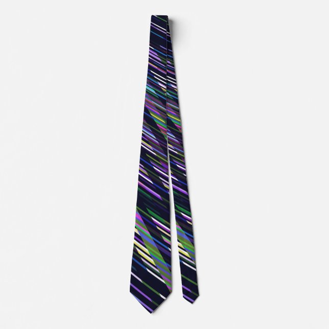 Irridicent Multicolored Stripes Tie (Front)