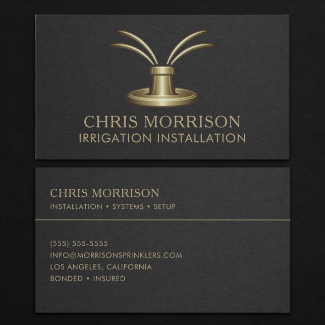 Irrigation Installation Business Card (Creator Uploaded)