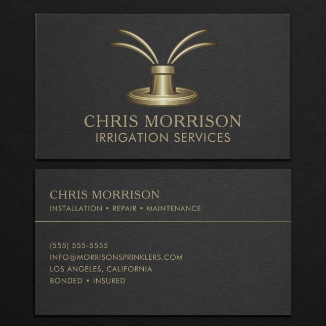 Irrigation Services Business Card (Creator Uploaded)