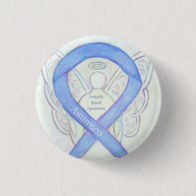 Irritable Bowel Syndrome Awareness Ribbon IBS Pin (Front)