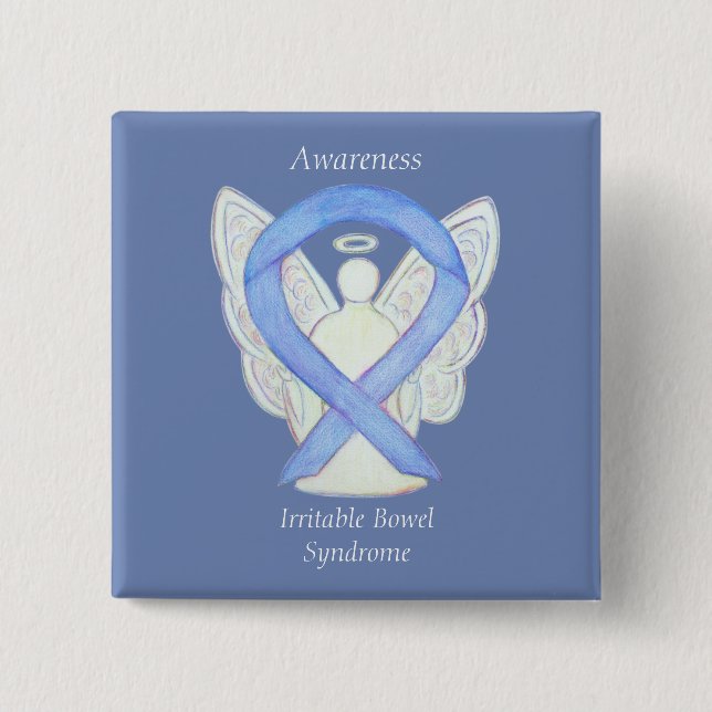 Irritable Bowel Syndrome Awareness Ribbon IBS Pin (Front)