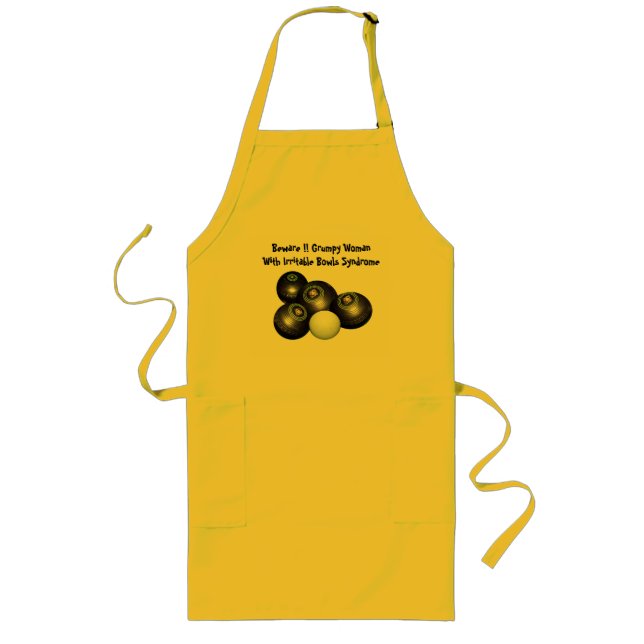 Irritable Woman With Lawn Bowls Syndrome, Long Apron (Front)