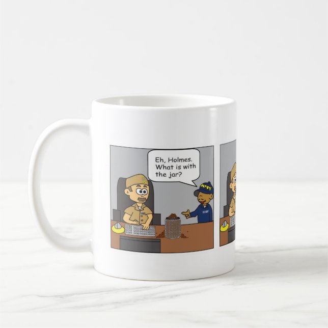 Irritation Coffee Bean Jar Coffee Mug (Left)
