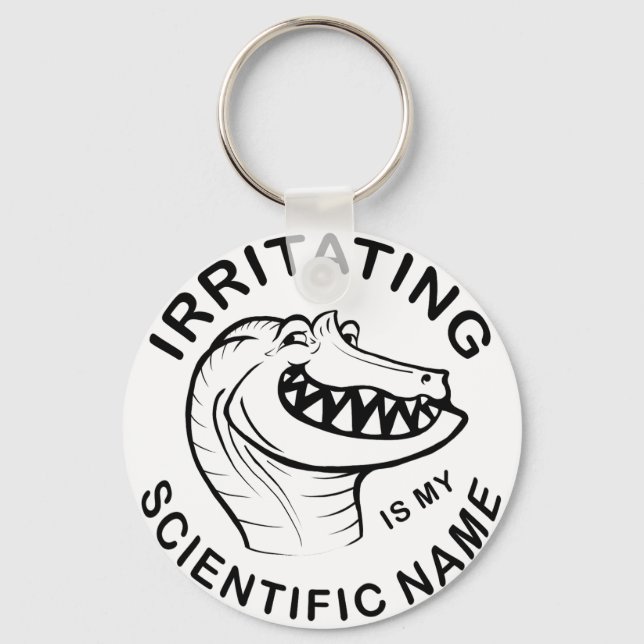 Irritator Trollface (text) Key Ring (Front)