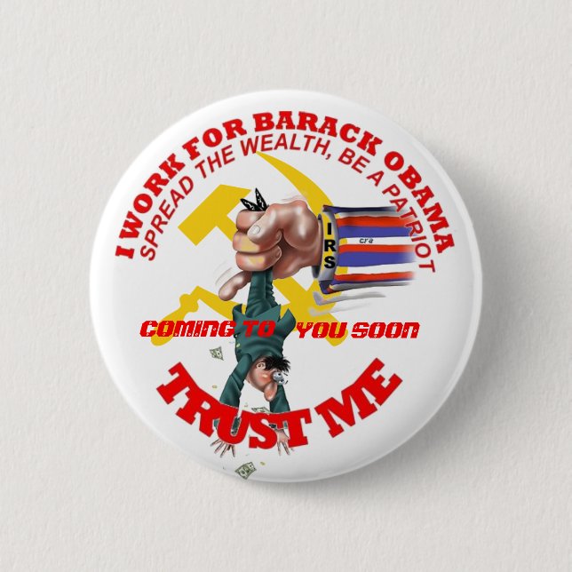 IRS COMING SOON 6 CM ROUND BADGE (Front)