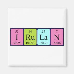 Irulan periodic table name magnet