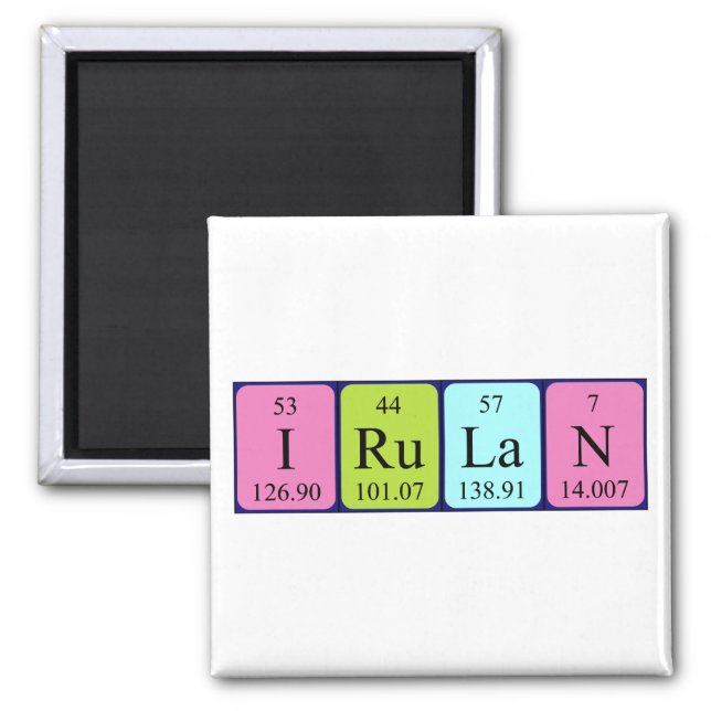 Irulan periodic table name magnet (Front)