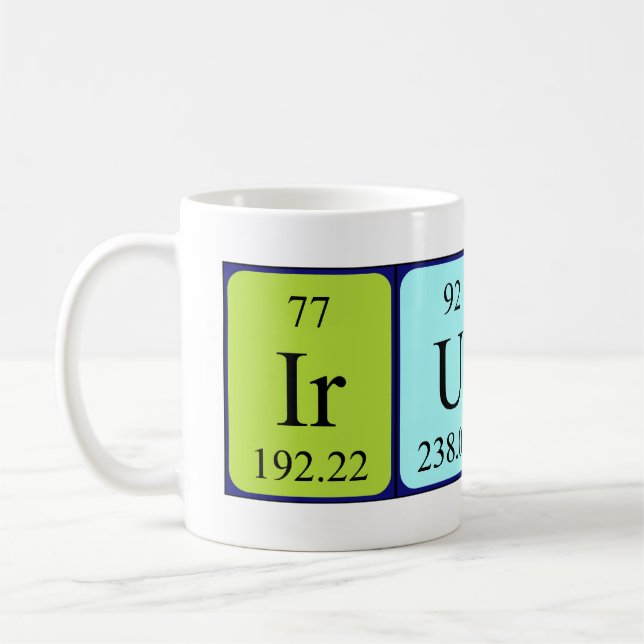 Irulan periodic table name mug (Left)