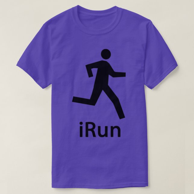 iRUN black T-Shirt (Design Front)