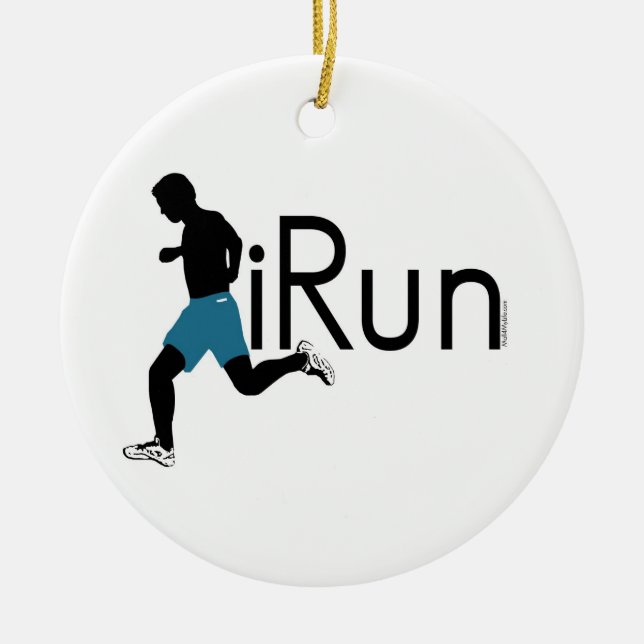 iRun Ceramic Tree Decoration (Front)