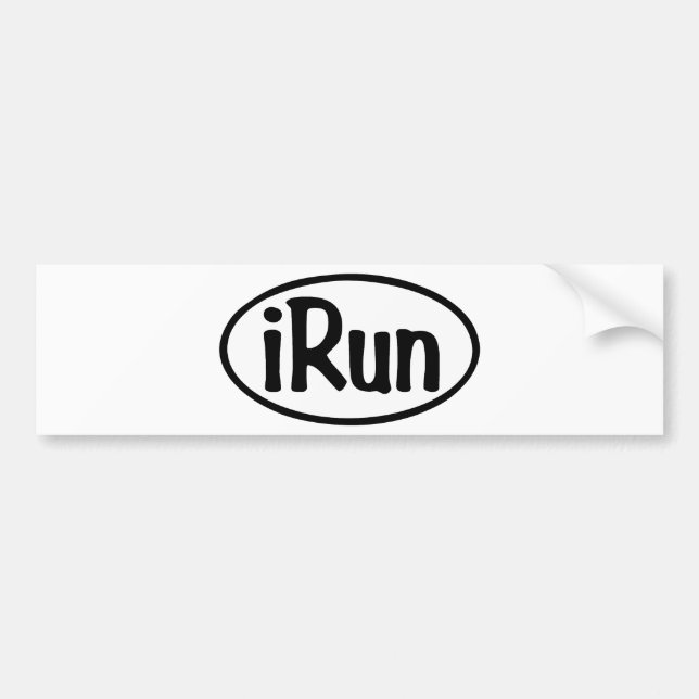 iRun Oval Bumper Sticker (Front)