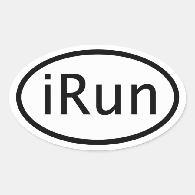 iRun Oval Sticker (Front)