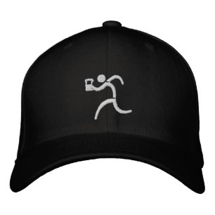 IRunToDrink Embroidered Black Baseball Cap