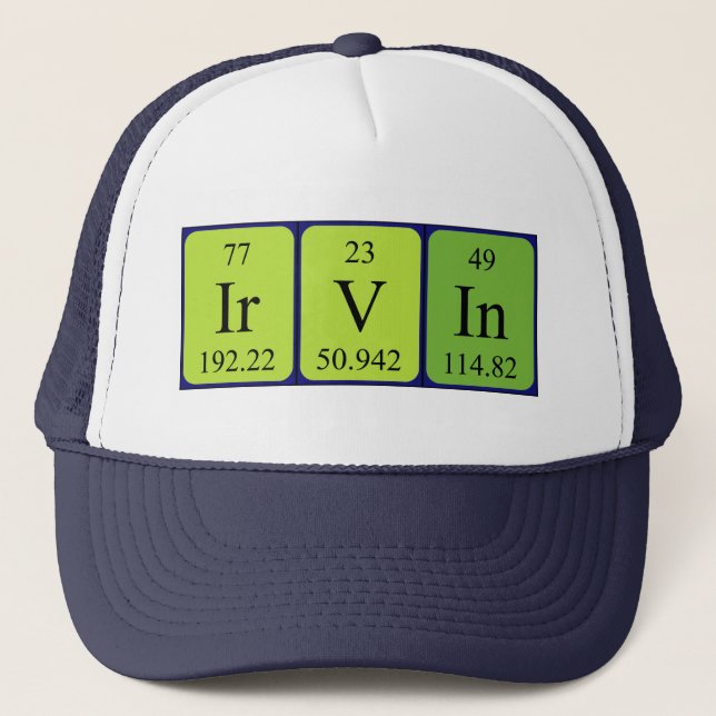 Irvin periodic table name hat (Front)