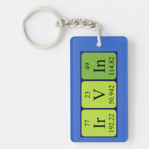 Irvin periodic table name keyring