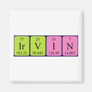 Irvin periodic table name magnet