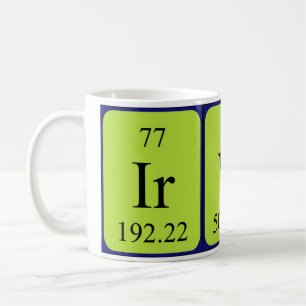 Irvin periodic table name mug