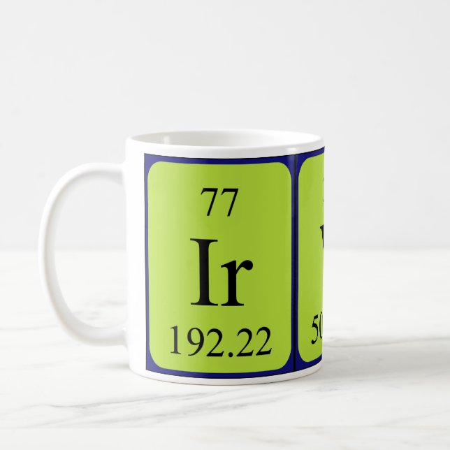Irvin periodic table name mug (Left)