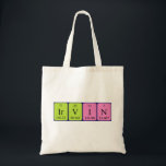 Irvin periodic table name tote bag<br><div class="desc">Irvin spelled out as Ir V I N (Iridium Vanadium Iodine Nitrogen) on a bag for the scientist in you.</div>