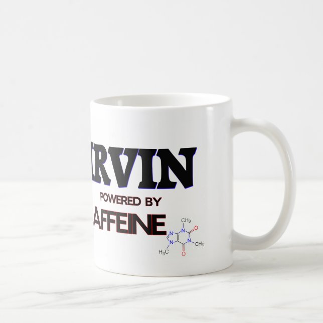 Irvin powered by caffeine coffee mug (Right)