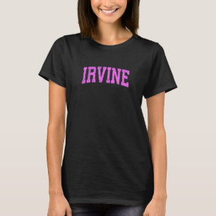 Irvine California Ca Vintage Athletic Sports Pink T-Shirt