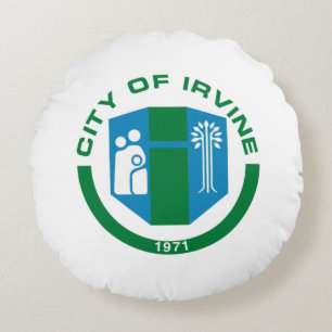 Irvine (California) City flag Round Cushion