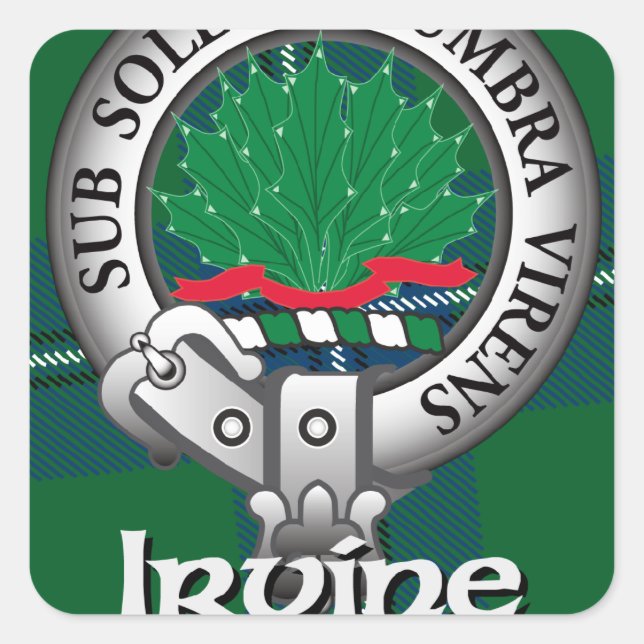 Irvine Clan Square Sticker (Front)