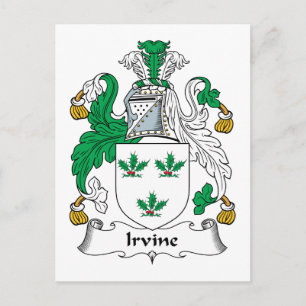 Irvine Family Crest Postcard