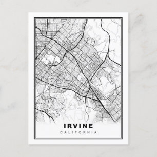 Irvine Map Postcard