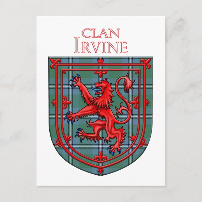 Irvine of Drum Tartan Scottish Plaid Postcard (Front)