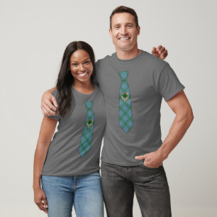 Irvine Scottish Clan Badge & Tartan Necktie  T-Shirt