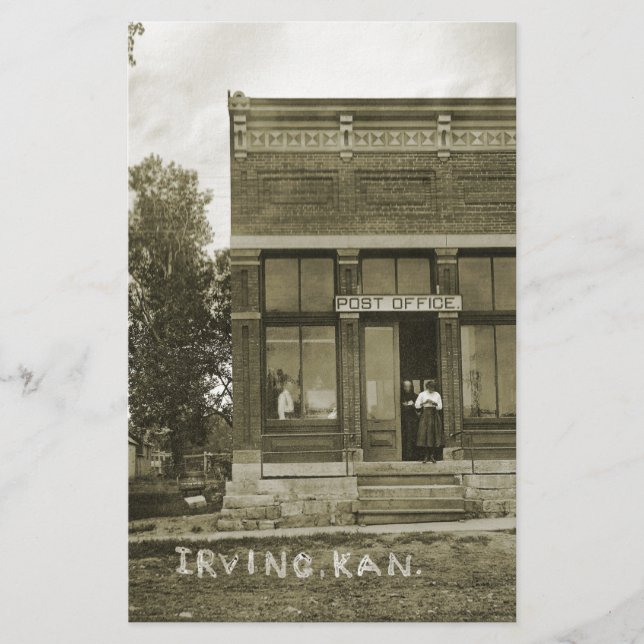 IRVING KANSAS POST OFFICE PHOTO MARSHALL COUNTY KS (Front)